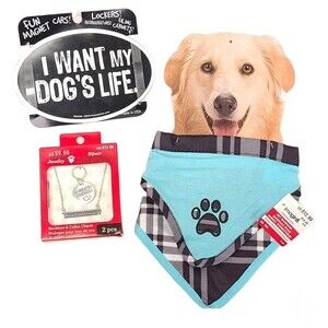 Dog Bandanas, Necklace & Collar Charm, Magnet Set M-L
